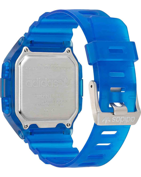 ADIDAS ORIGINALS Digital One GMT Chronograph Blue Plastic Strap