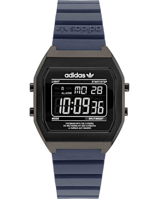 ADIDAS ORIGINALS Digital Two Chronograph Blue Plastic Strap