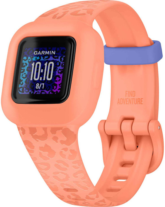 GARMIN Vivofit jr. 3 Peach Leopard Silicone Strap