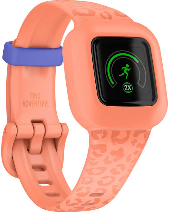 GARMIN Vivofit jr. 3 Peach Leopard Silicone Strap