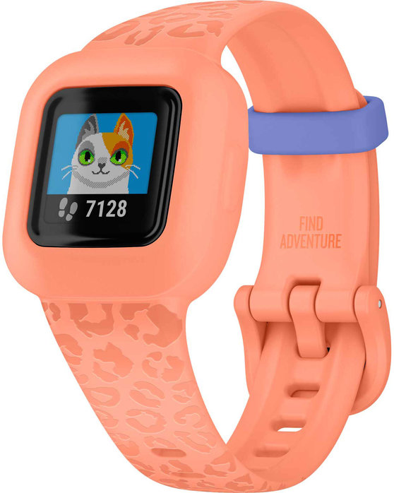 GARMIN Vivofit jr. 3 Peach Leopard Silicone Strap