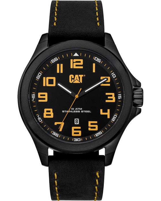 CATERPILLAR Operator Black Leather Strap