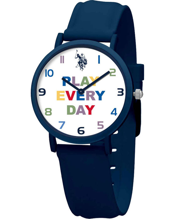 U.S.POLO Kids Blue Silicone Strap