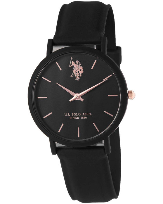 U.S.POLO Lucy Black Silicone Strap