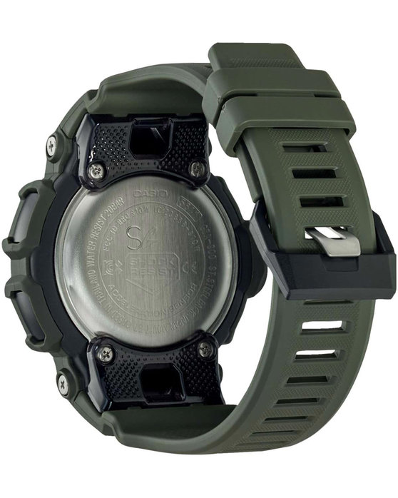 CASIO G-SHOCK Smartwatch Dual Time Chronograph Green Rubber Strap