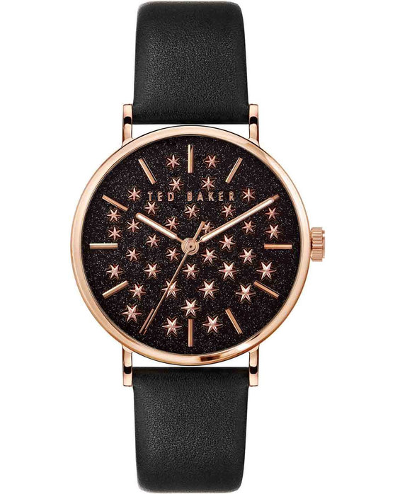 TED BAKER Phylipa Shine Black Leather Strap