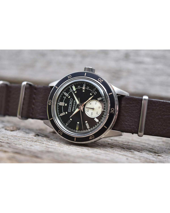 SEIKO Presage Style 60s Automatic Brown Leather Strap