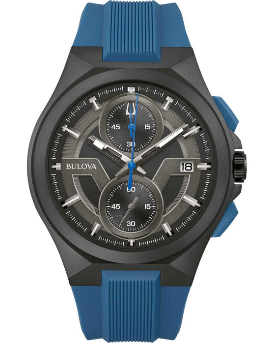 BULOVA Maquina Blue Silicone Strap