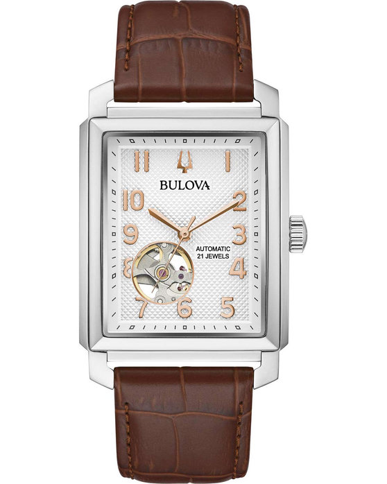 BULOVA Sutton Automatic Brown Leather Strap