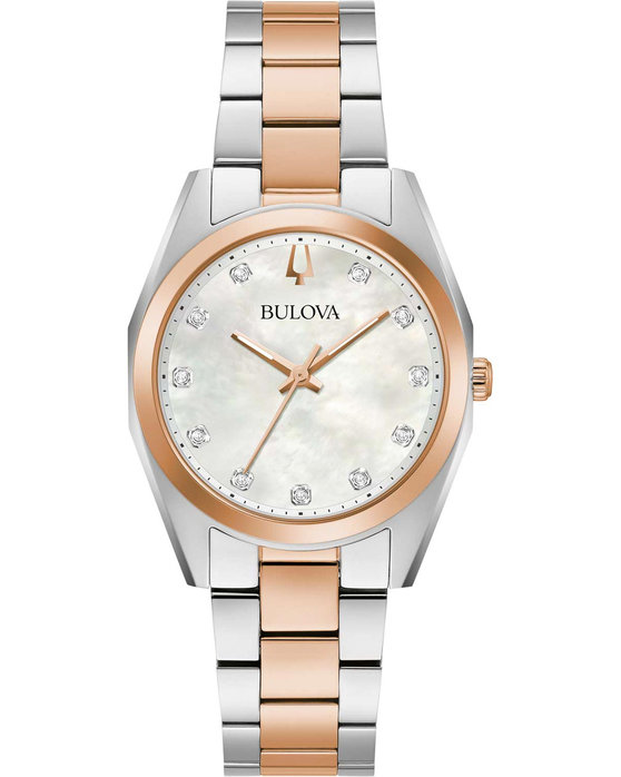 BULOVA Surveyor Diamonds Two Tone Stainless Steel Bracelet