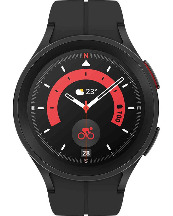 Samsung Galaxy Watch 5 Pro with Black Silicone Strap
