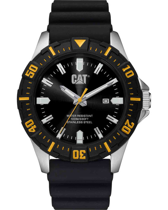 CATERPILLAR Moto Black Silicone Strap