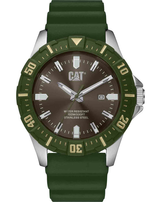 CATERPILLAR Moto Green Silicone Strap