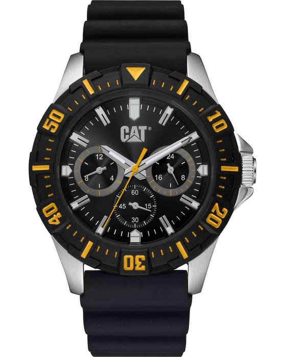 CATERPILLAR Moto Chronograph Black Silicone Strap