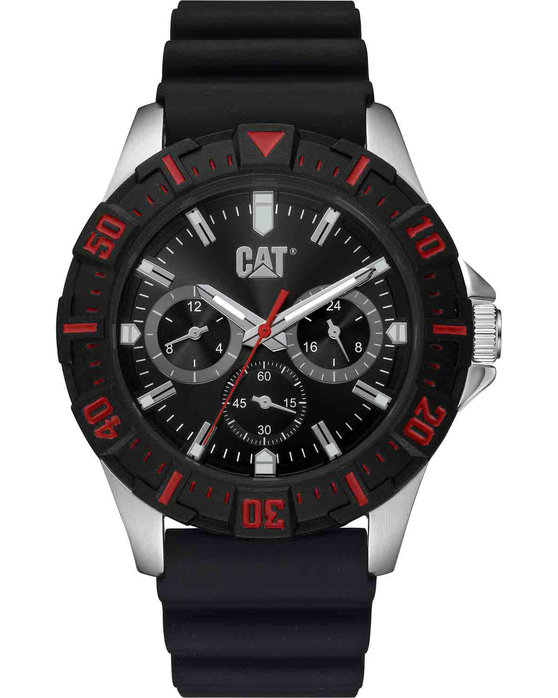 CATERPILLAR Moto Chronograph Black Silicone Strap