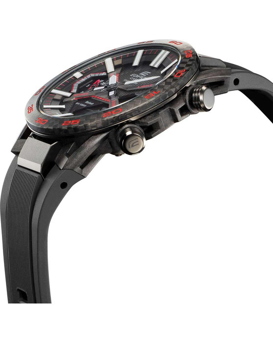 CASIO Edifice Sospensione Tough Solar Smartwatch Chronograph Black Rubber Strap