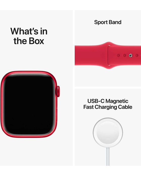 Apple Watch Series 8 GPS 45mm Red with Red Sport Band