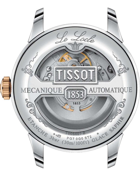 TISSOT T-Classic Le Locle Open Heart Automatic Two Tone Stainless Steel Bracelet