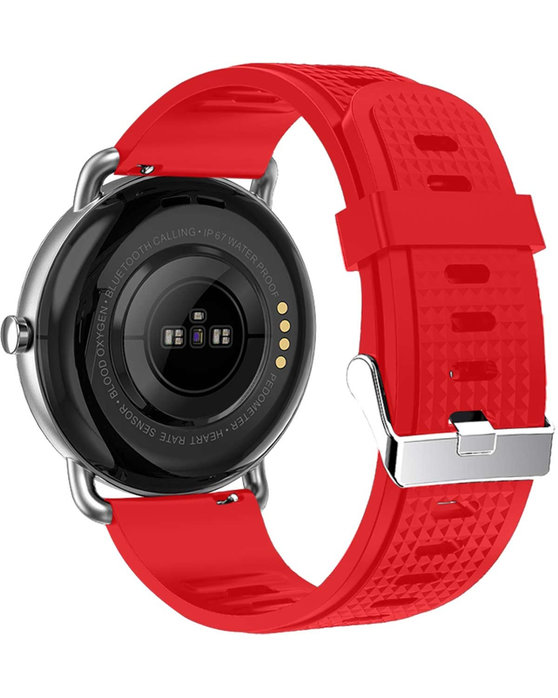 DAS.4 SG65 Smartwatch Red Silicone Strap