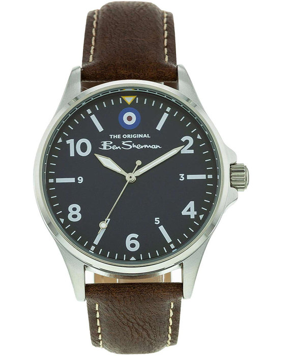 BEN SHERMAN Mens Brown Leather Strap