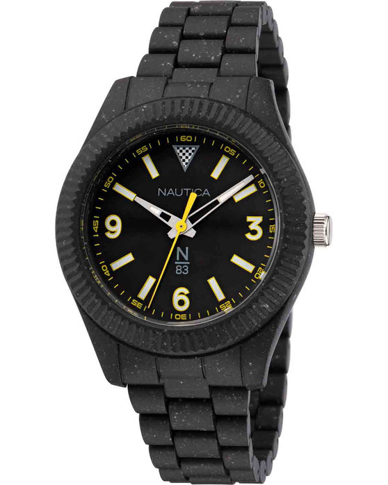 NAUTICA N83 Mercury Bay Black Plastic Strap