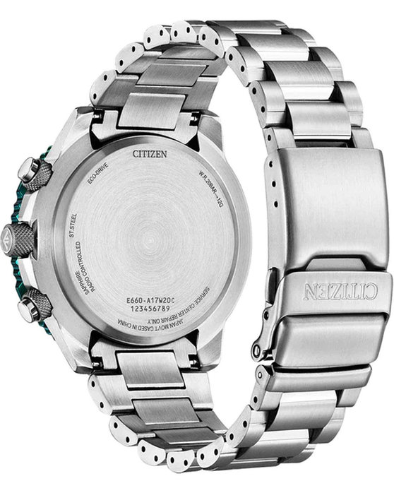 CITIZEN Promaster Sky Eco-Drive RadioControlled Chronograph Silver Stainless Steel Bracelet