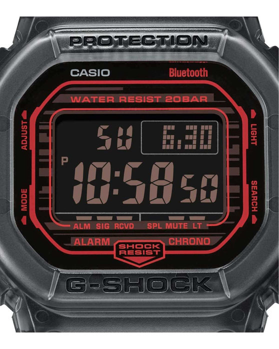 CASIO G-SHOCK Smartwatch Chronograph Grey Rubber Strap