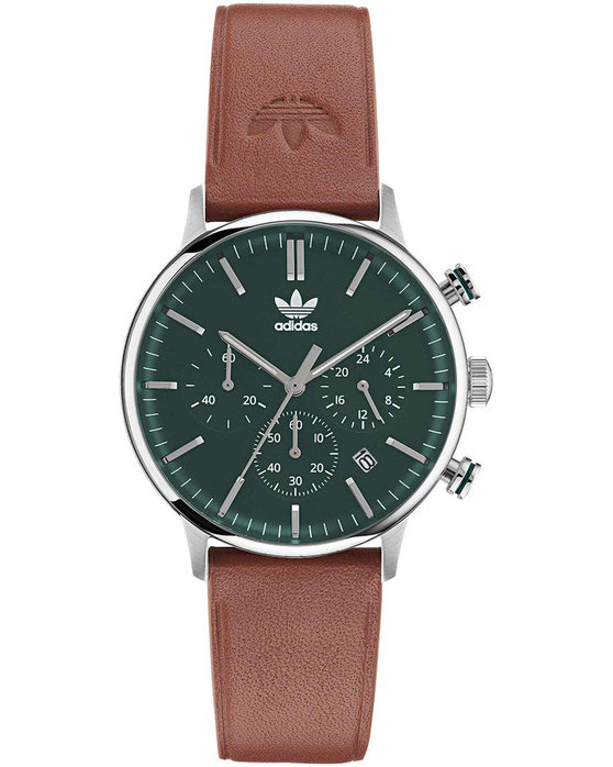 ADIDAS ORIGINALS Code One Chronograph Brown Leather Strap