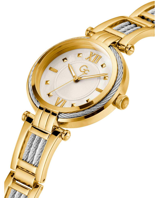 GUESS Collection Cable Bijou Two Tone Stainless Steel Bracelet