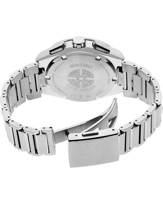 SEIKO Astron Solar Dual Time Silver Titanium Bracelet