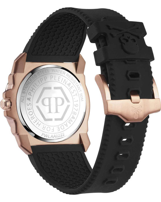 PHILIPP PLEIN The Skull King Black Rubber Strap