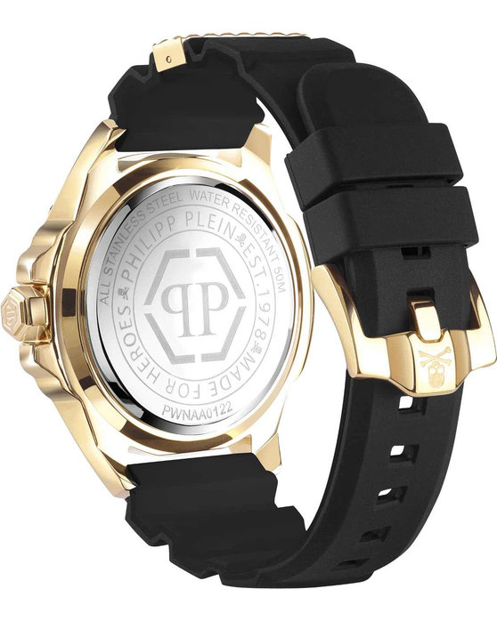 PHILIPP PLEIN The Skull Crystals Black Rubber Strap