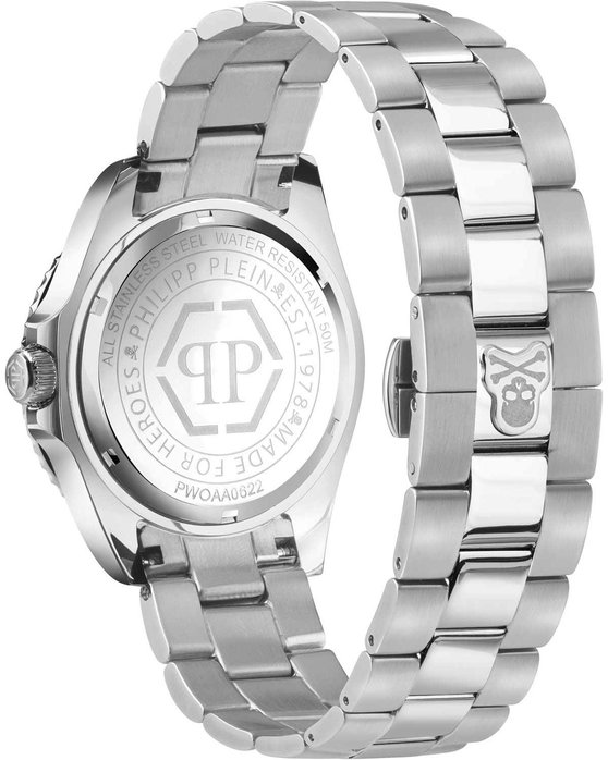 PHILIPP PLEIN The Skull Diver Silver Stainless Steel Bracelet