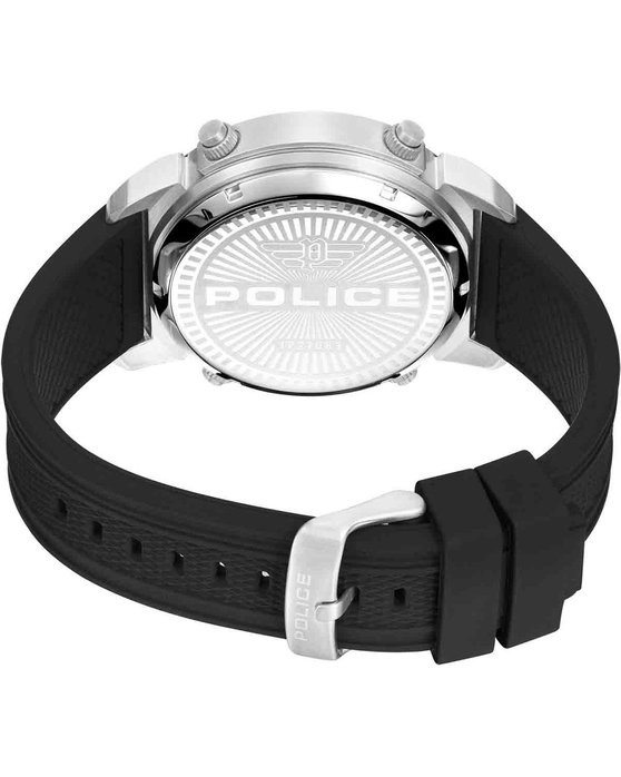 POLICE Rotor Black Silicone Strap