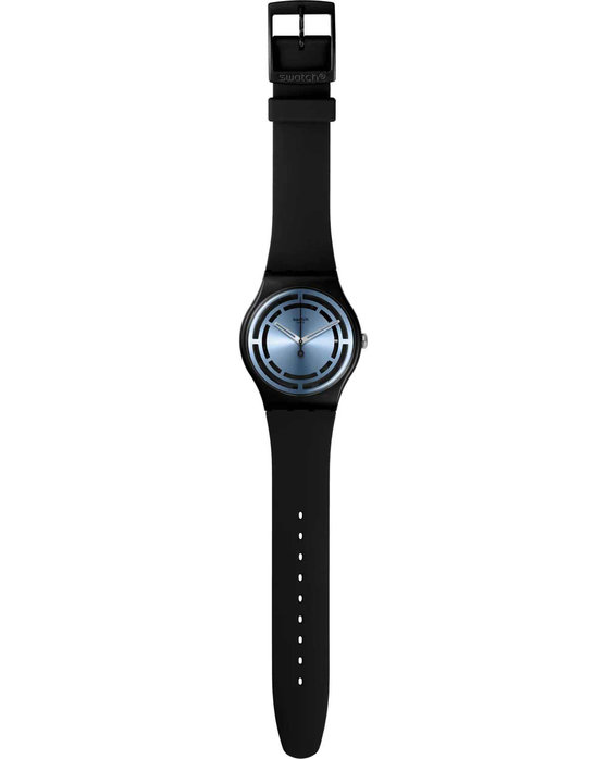 SWATCH Circled Lines Black Silicone Strap