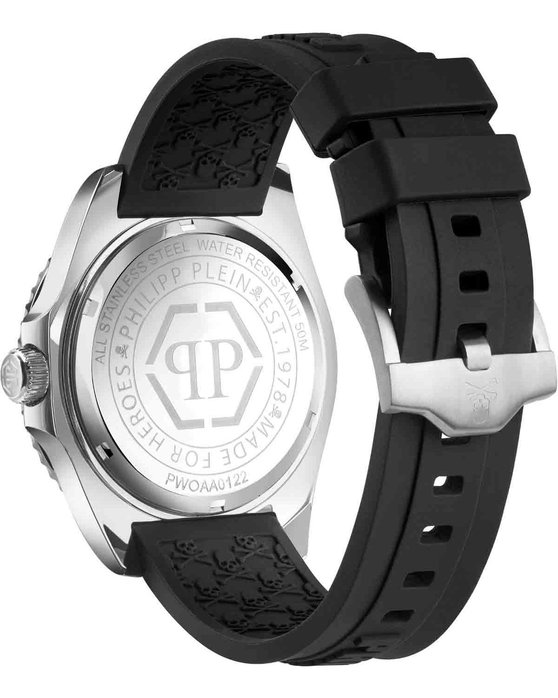 PHILIPP PLEIN The Skull Diver Black Rubber Strap