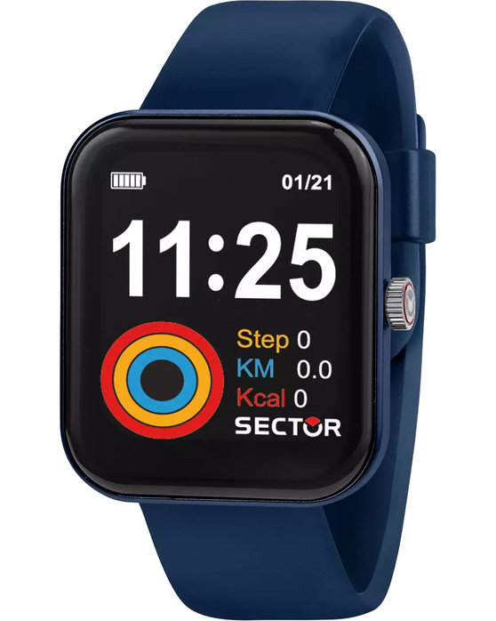 SECTOR S03 Smartwatch Blue Silicone Strap