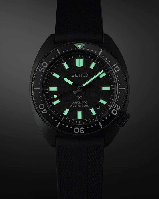 SEIKO Prospex The Black Series Turtle Origin Divers Automatic Black Silicone Strap Limited Edition