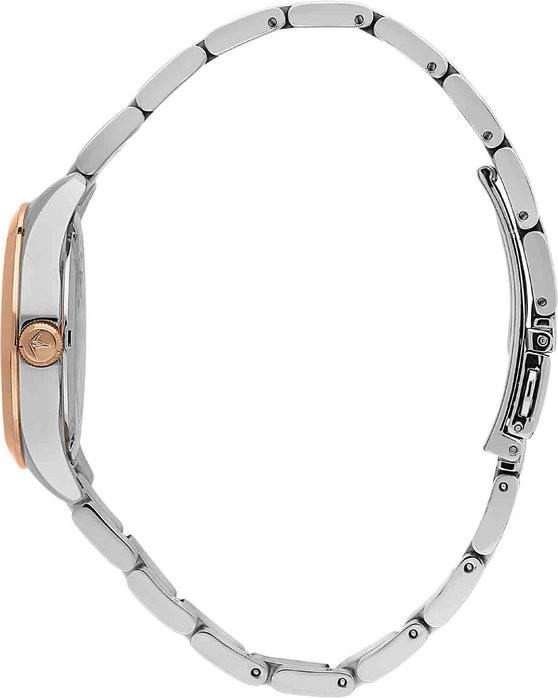 LUCIEN ROCHAT Madame Diamonds Two Tone Stainless Steel Bracelet