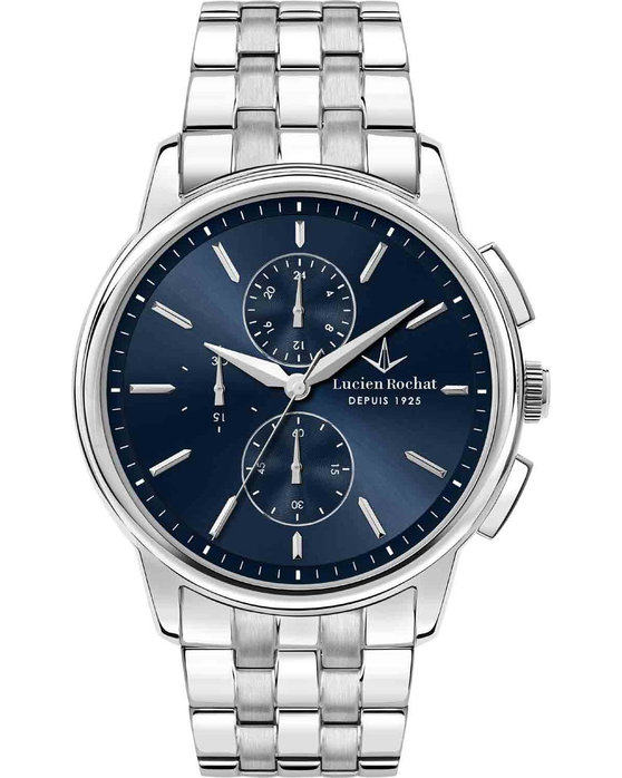 LUCIEN ROCHAT Iconic Chronograph Silver Stainless Steel Bracelet