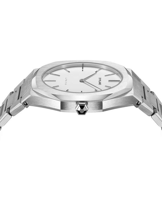 D1 MILANO Ultra Thin Silver Stainless Steel Bracelet