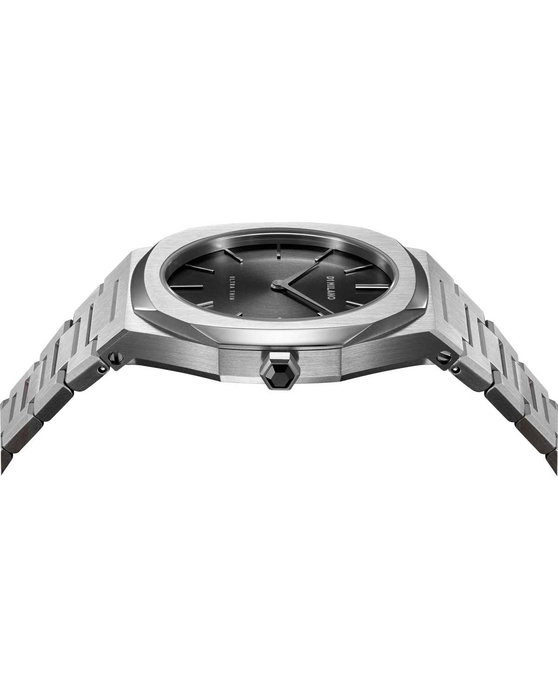 D1 MILANO Ultra Thin Silver Stainless Steel Bracelet