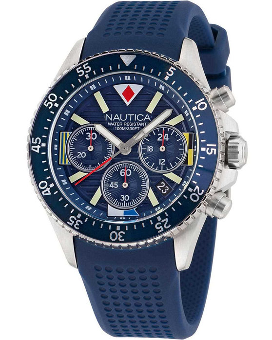 NAUTICA Westport Chronograph Blue Silicone Strap