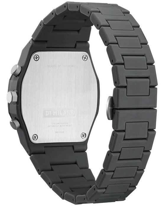 D1 MILANO Polychrono Chronograph Black Polycarbonate Bracelet