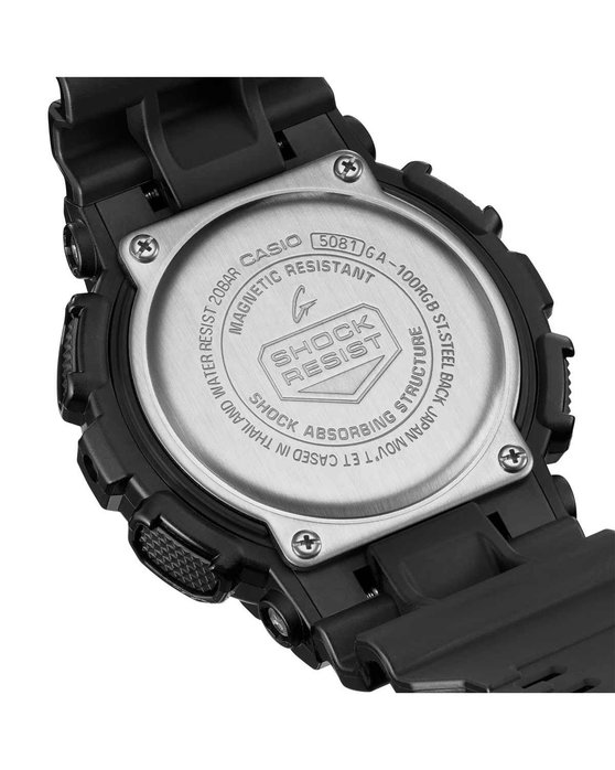 G-SHOCK Dual Time Chronograph Black Rubber Strap