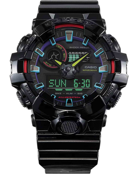 G-SHOCK Dual Time Chronograph Black Rubber Strap