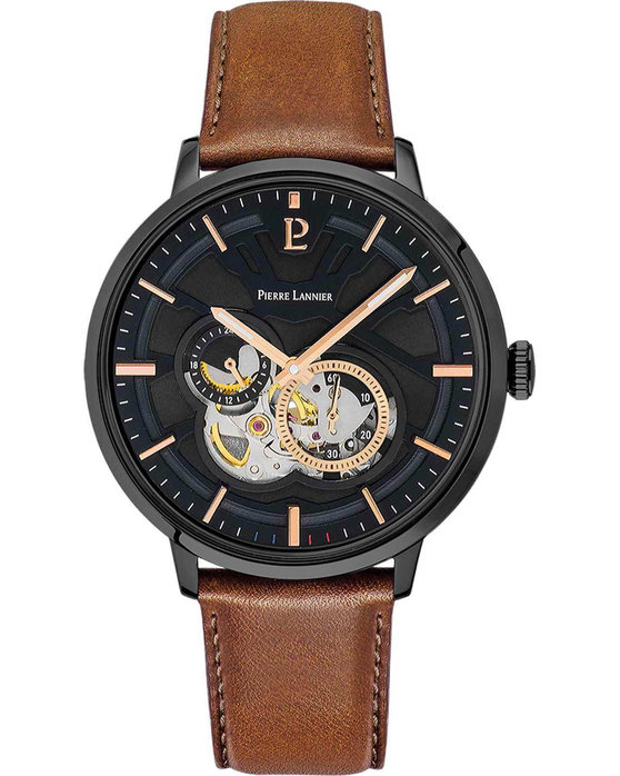 PIERRE LANNIER Impact Automatic Brown Leather Strap