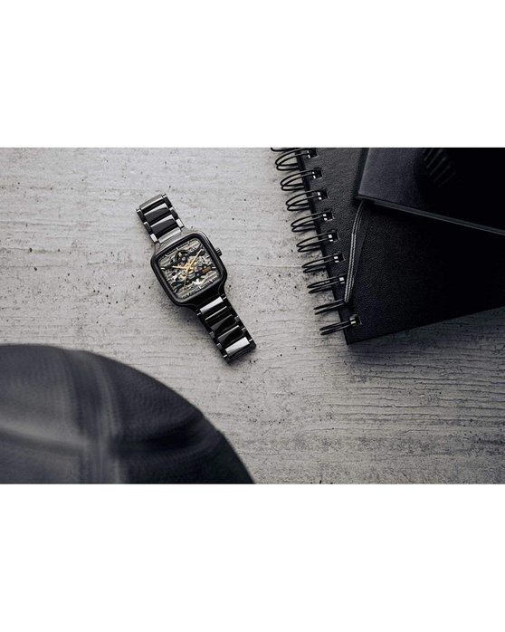 RADO True Square Automatic Black Combined Materials Bracelet (R27124162)