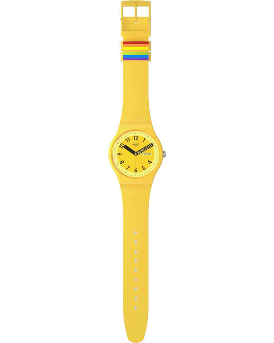 SWATCH Proudly Yellow Yellow Silicone Strap