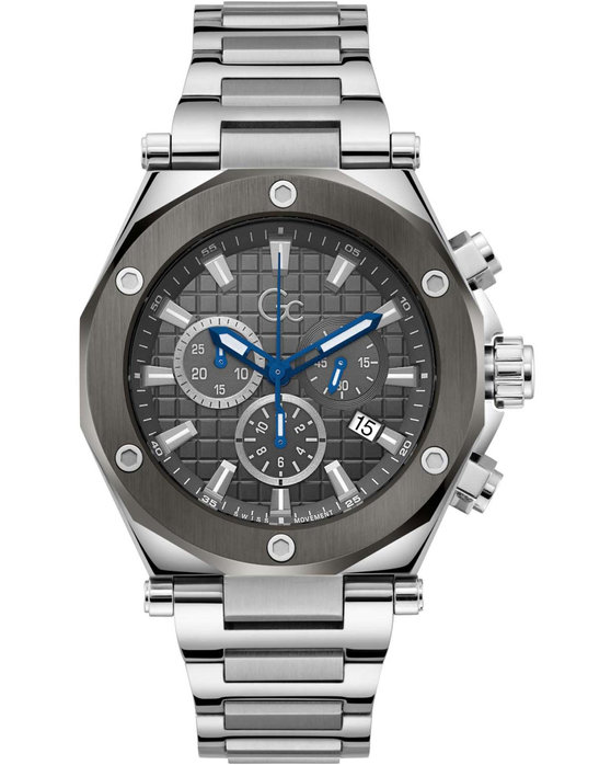 GUESS Collection Legacy Chronograph Silver Stainless Steel Bracelet